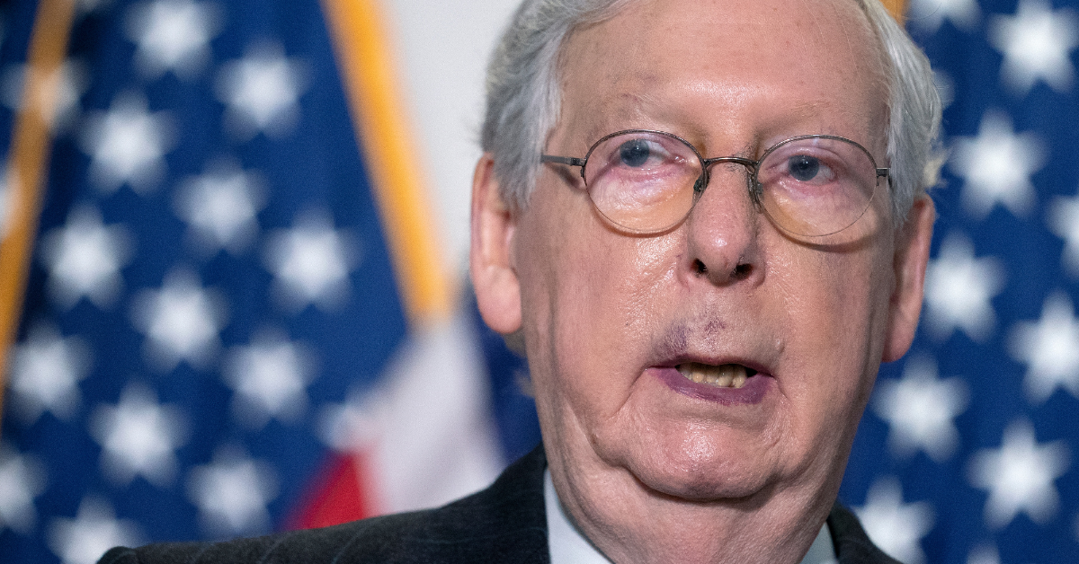 Mitch McConnell Continues To Deny Any Health Issues Despite Having An Obviously Bruised Face And Hands