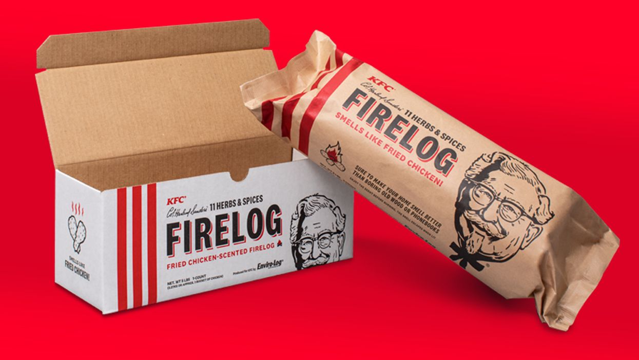 KFC's scented firelogs are back so your house can smell like fried chicken this Christmas