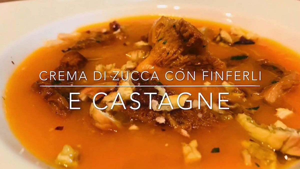 Cuciniamo insieme: crema di zucca con finferli e castagne