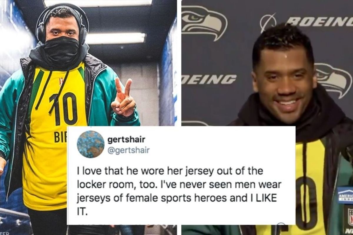 Seahawks QB Russell Wilson made a simple but powerful gender equality statement after a big win