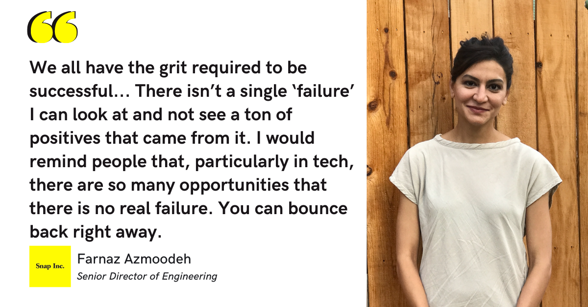 Taking Career Risks: Why Snap's Farnaz Azmoodeh Sees Her Career in Two-Year Cycles