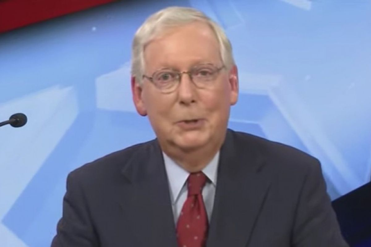 Mitch McConnell just laughs when when confronted by opponent on failing to pass Covid relief