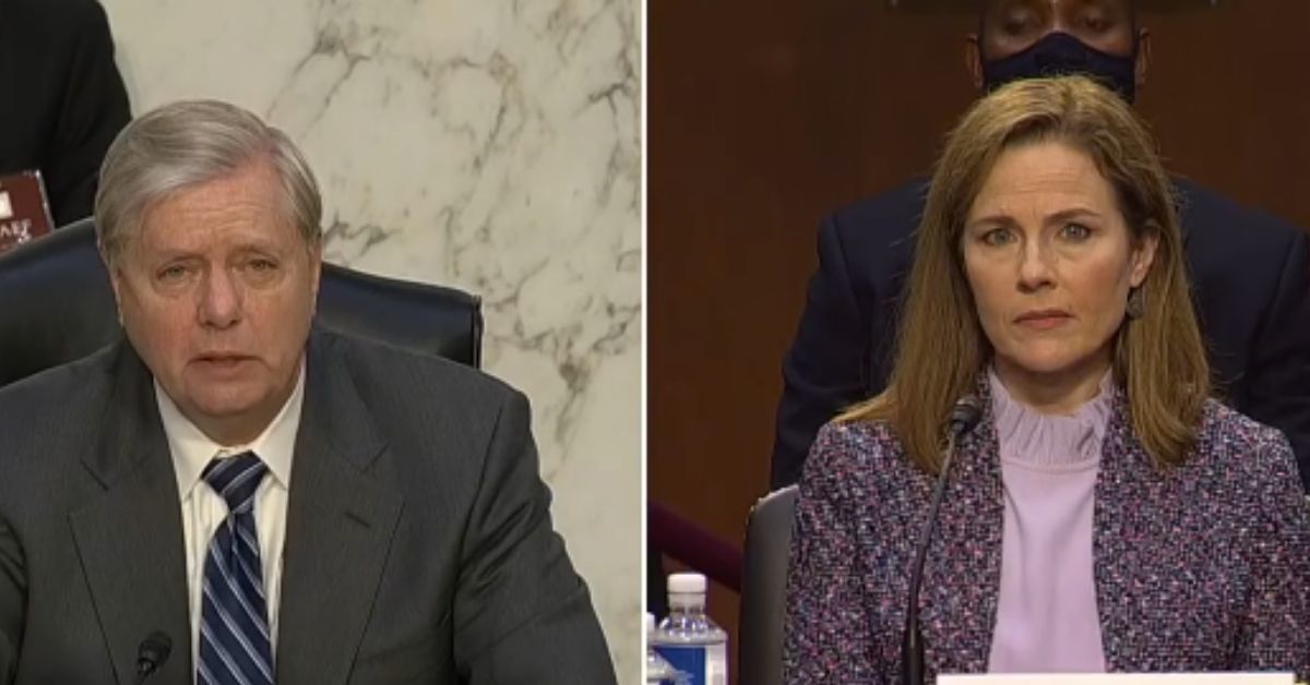 Lindsey Graham Slammed After Comparing Same-Sex Marriage To Polygamy While Questioning Amy Coney Barrett