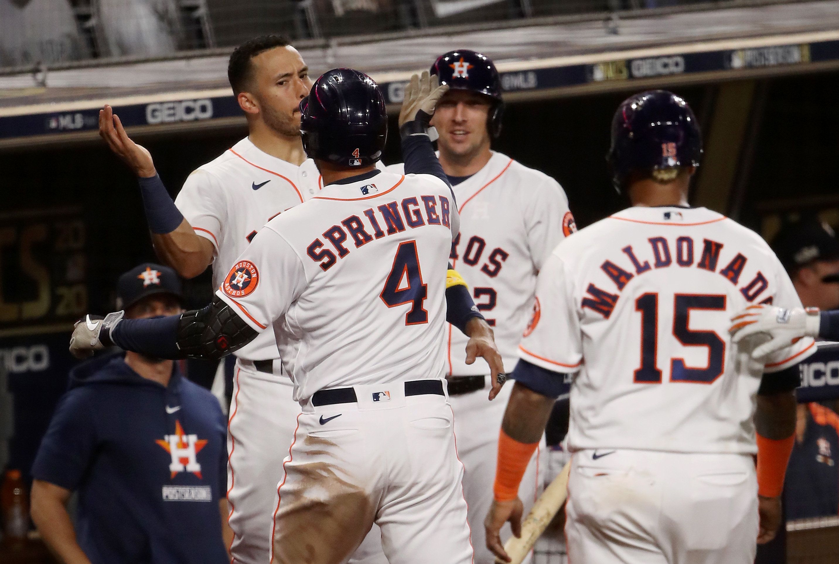 Astros George Springer Celebrating