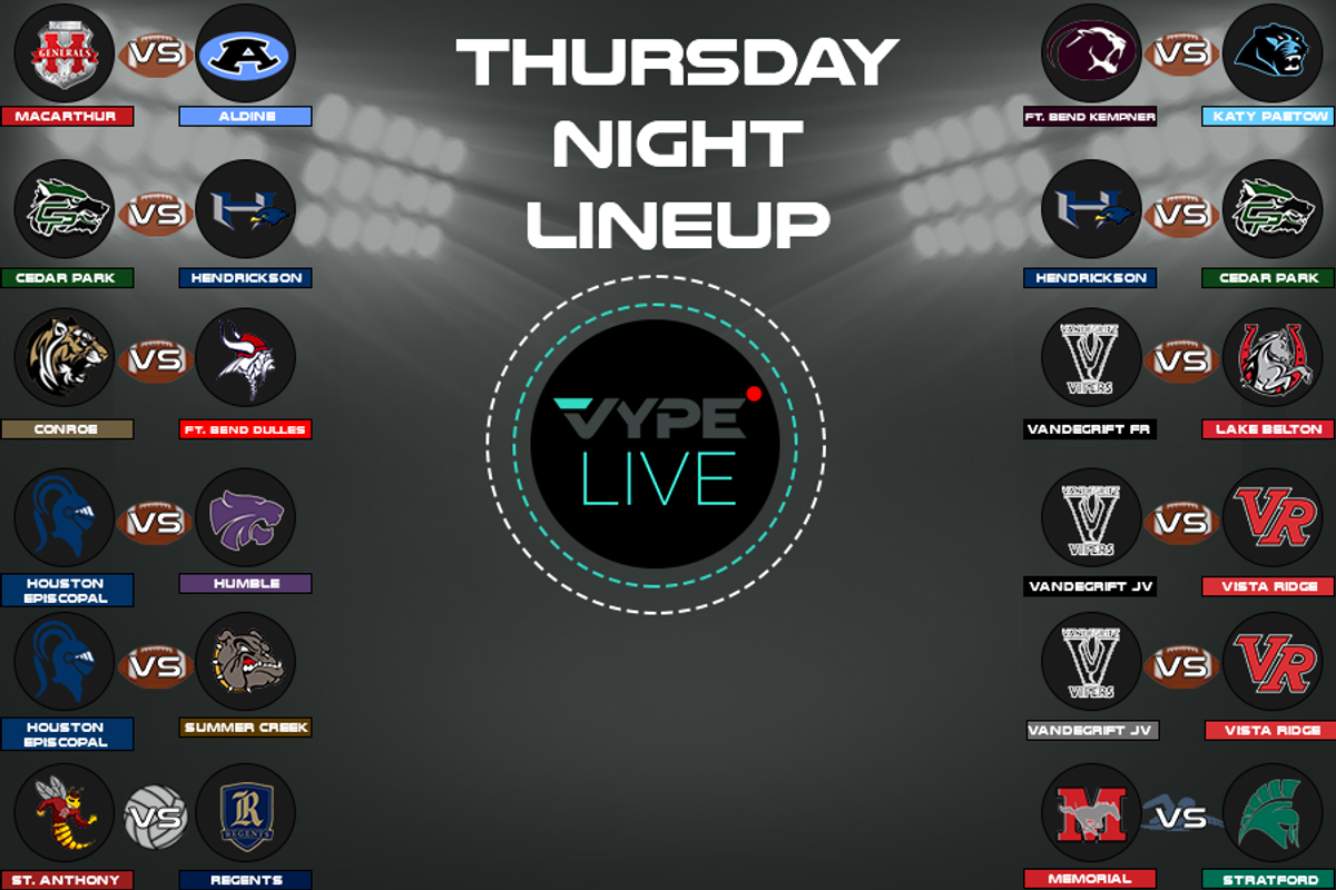 VYPE Live Lineup - Thursday 10/15/20