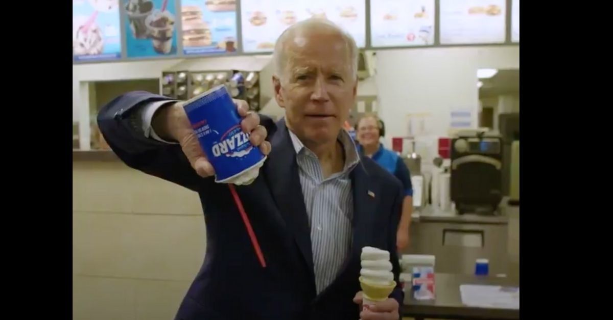 Conservatives Go Nuts With Theories After Biden Flips Dairy Queen Blizzard Upside Down In Viral Video