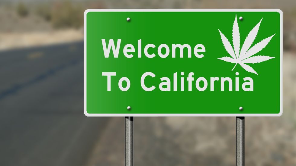 Welcome To California Street Sign