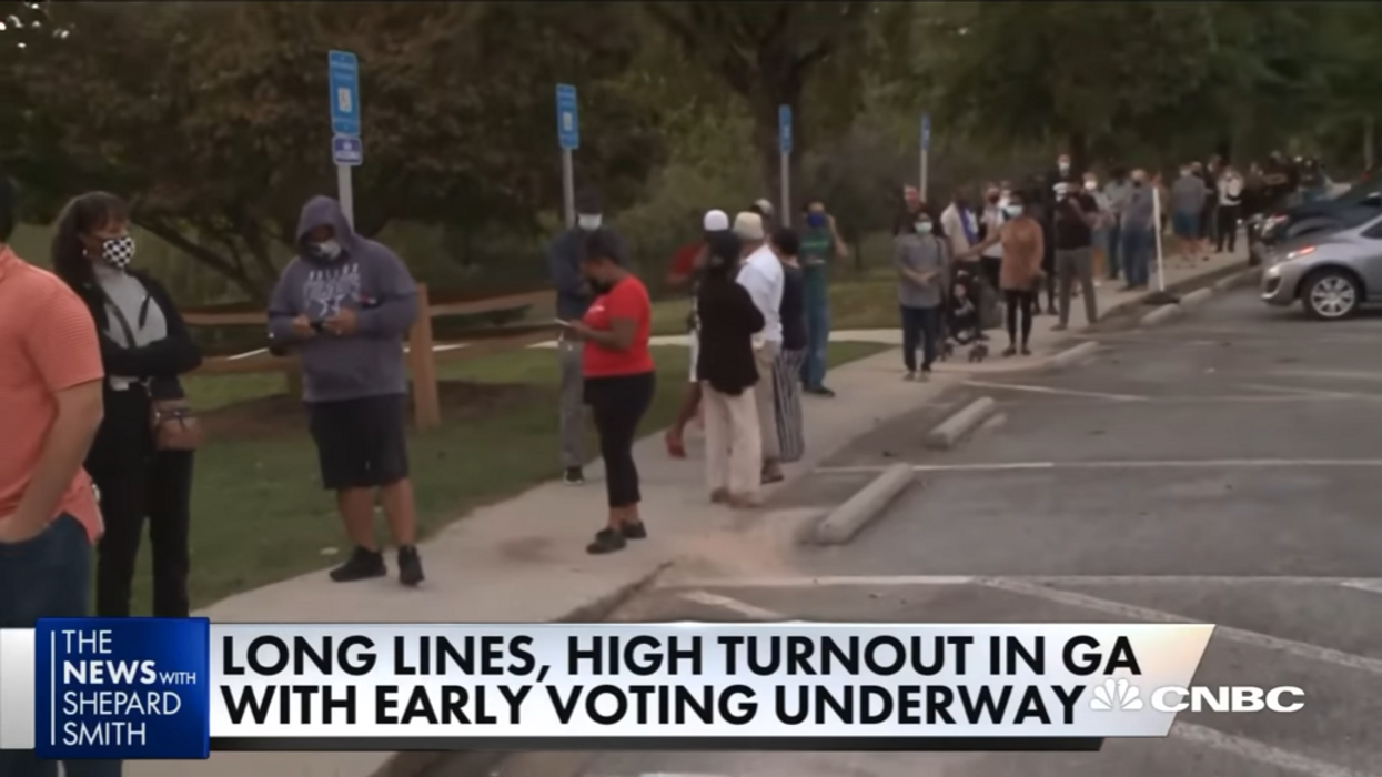 Georgia’s Voter Suppression Tactics Create Long Lines At Polling Places — For Black People