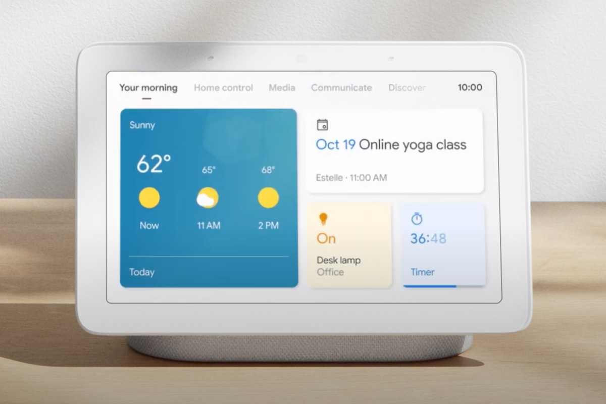 Google Nest Home Hub display