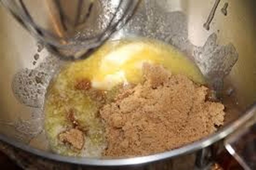Butter Sugar And Cinnamon In A Mixing Bowl