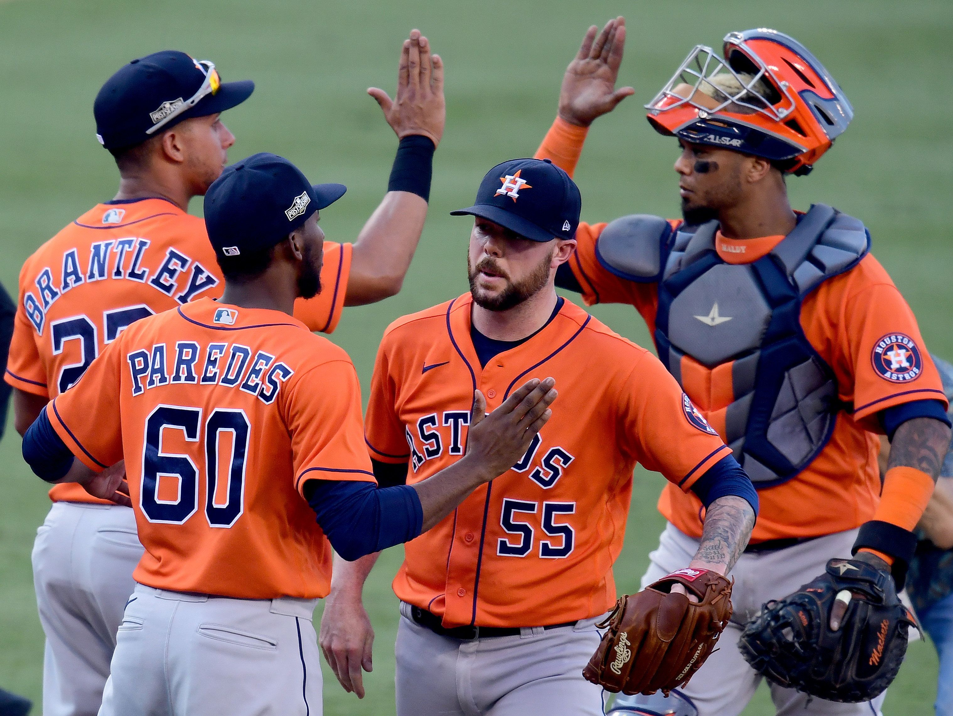 Astros Brantley, Paredes, Pressly, Maldonado