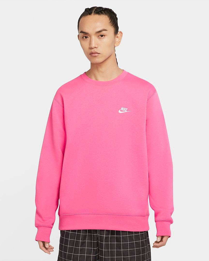 pink nike crew sweatshirt