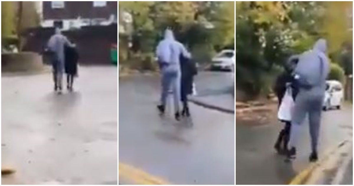 Live video shows a woman bravely saving a young girl from being abducted this morning