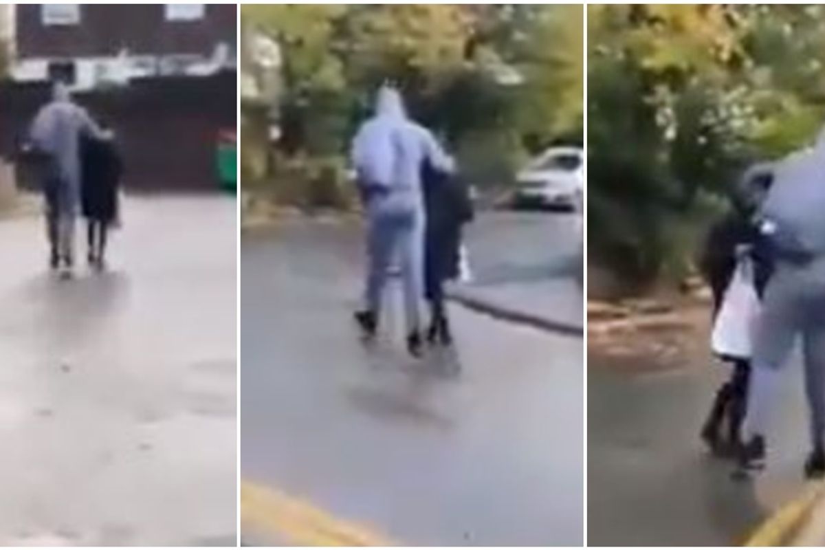 Live video shows a woman bravely saving a young girl from being abducted this morning