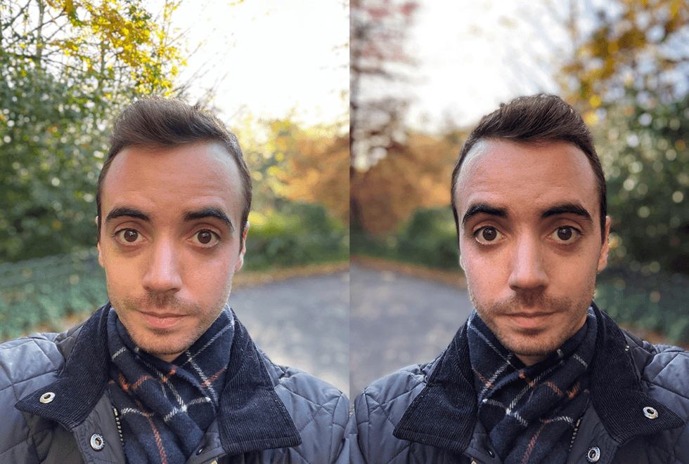 Photos taken by the iPhone 12 (left) and Pixel 5 (right)