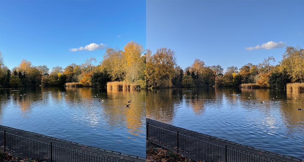 Photos taken by the iPhone 12 (left) and Pixel 5 (right)