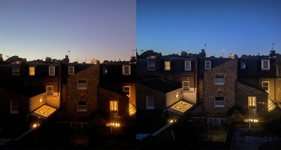 Photos taken by the iPhone 12 (left) and Pixel 5 (right)