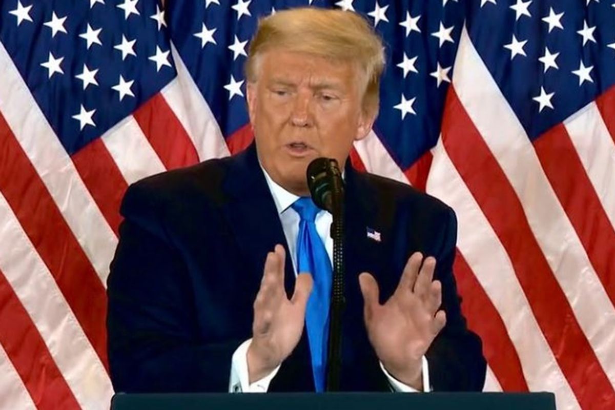 Trump denounced for falsely claiming presidential election victory