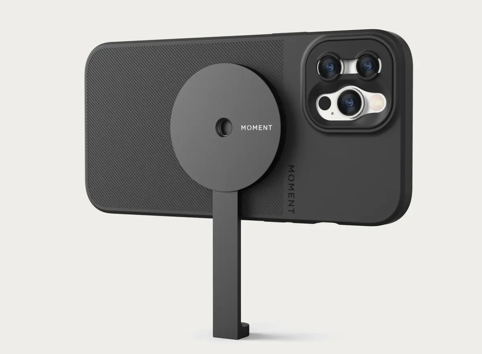 MagSafe tripod mount for the iPhone 12 by Moment