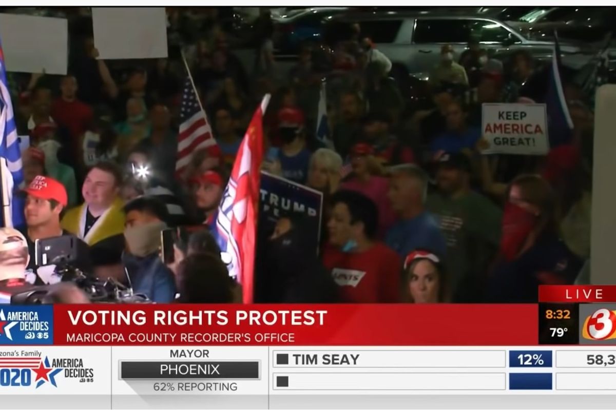 Unfair! Arizona Trumpy Mob Deprived Of Inalienable Right To Demand All Votes Count!