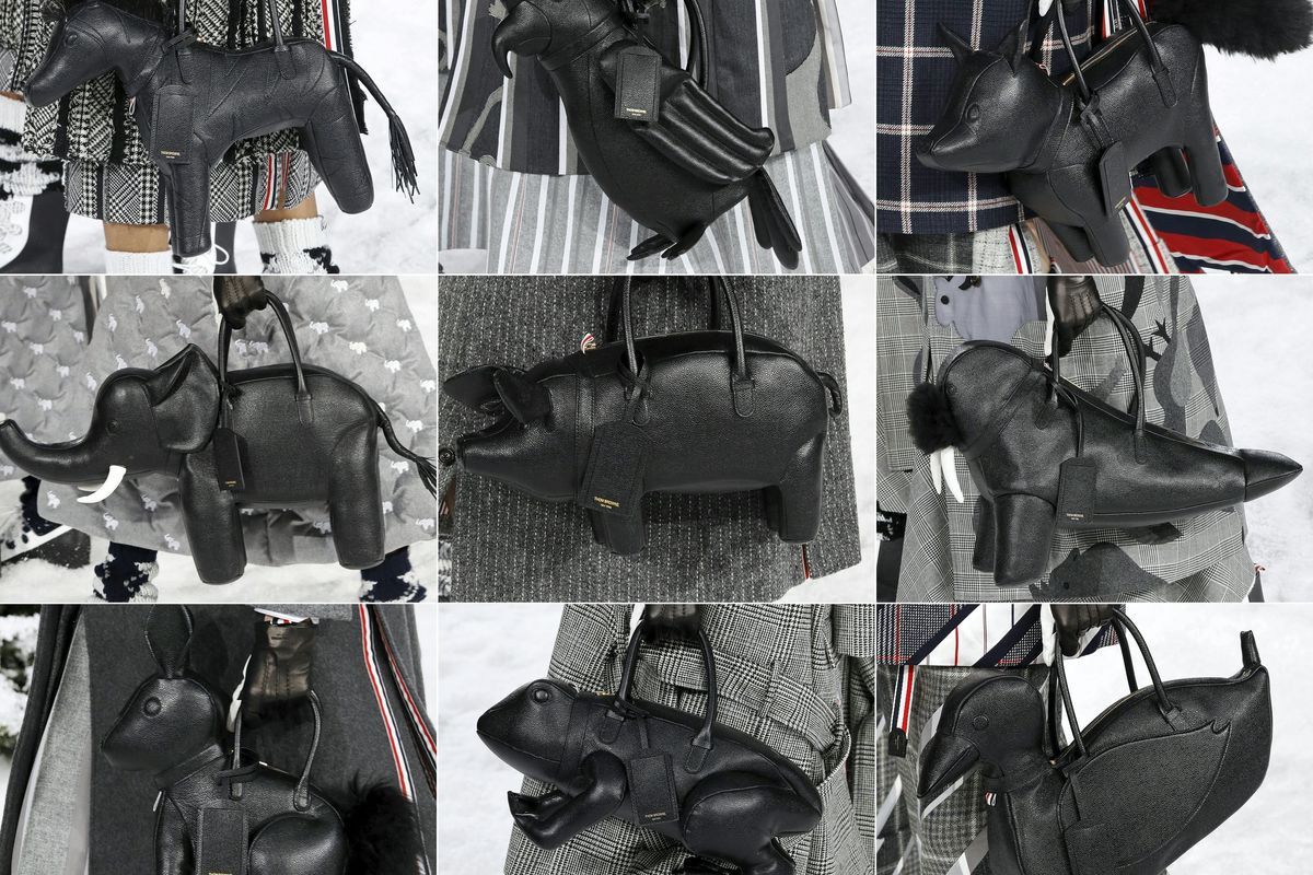 Men's Leather Camera Bag by Thom Browne