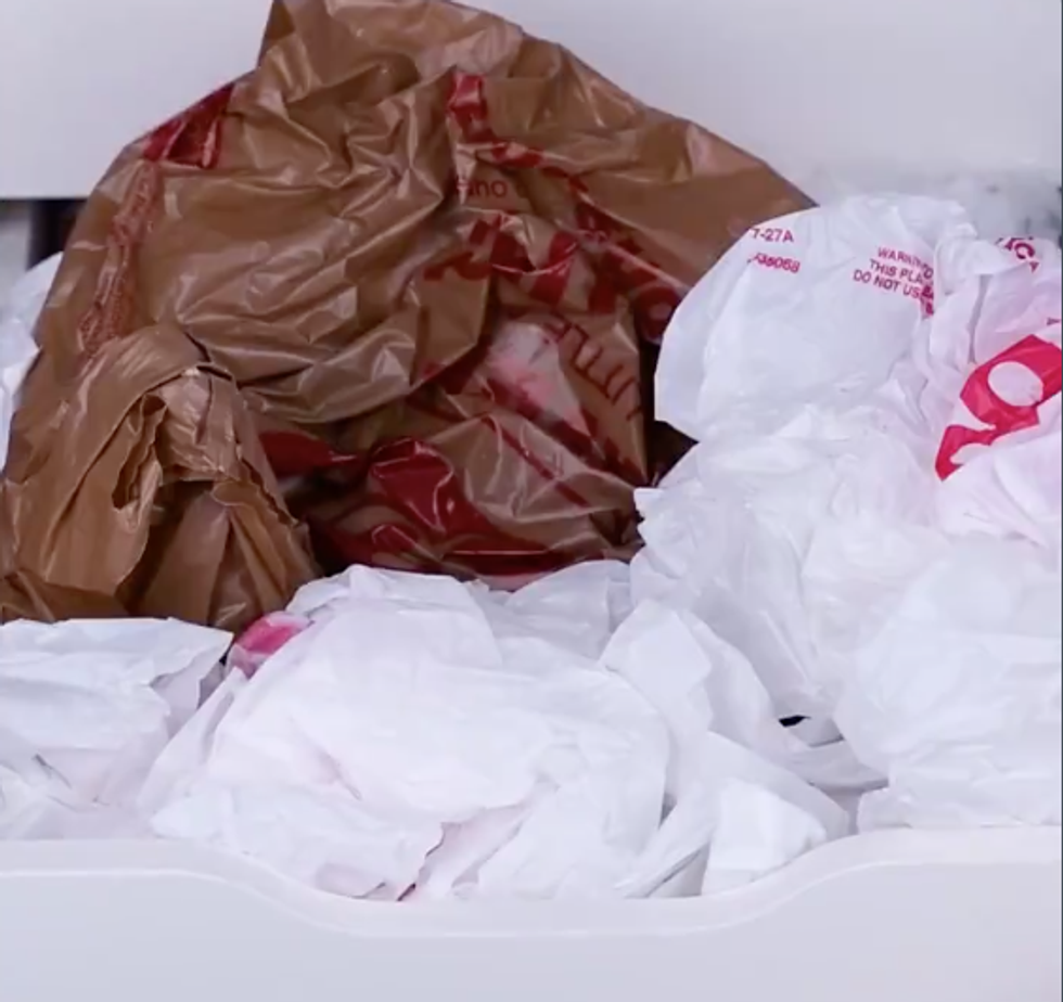 A pile of plastic bags