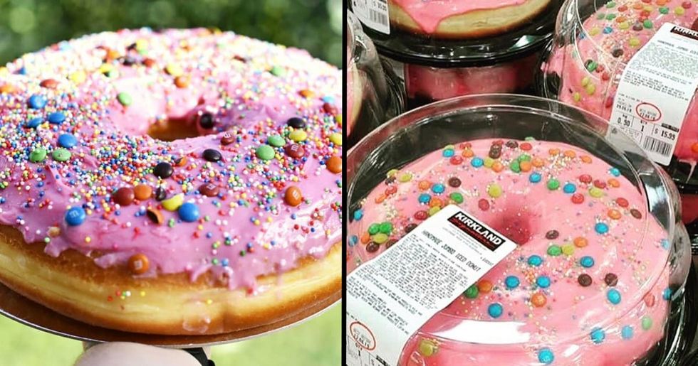 wallpapers Donut Stuffed With M&Ms selling giant donut covered sprinkles