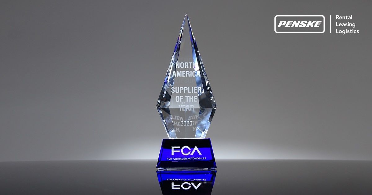 FCA Award North America Supplier of the Year 2020