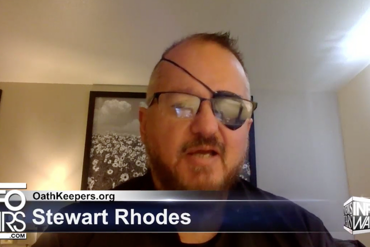 Oath Keeper Stewart Rhodes Standing By To Defend Donald Trump From Democracy