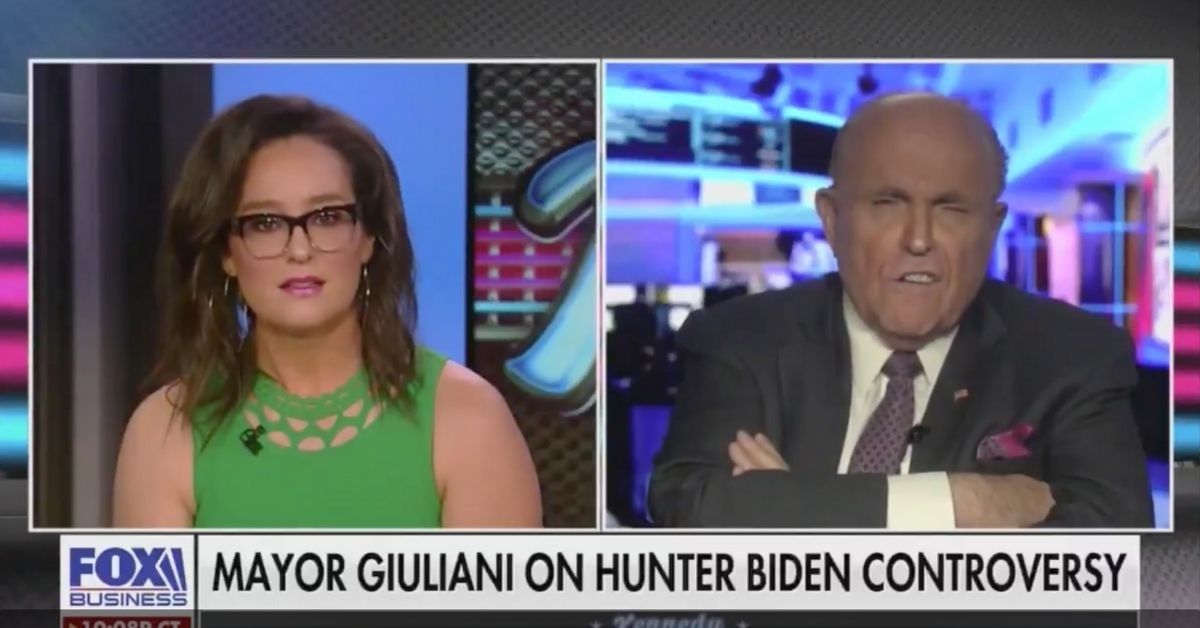 Rudy Giuliani Totally Loses It On Fox Business Host After She Compares Him To Christopher Steele