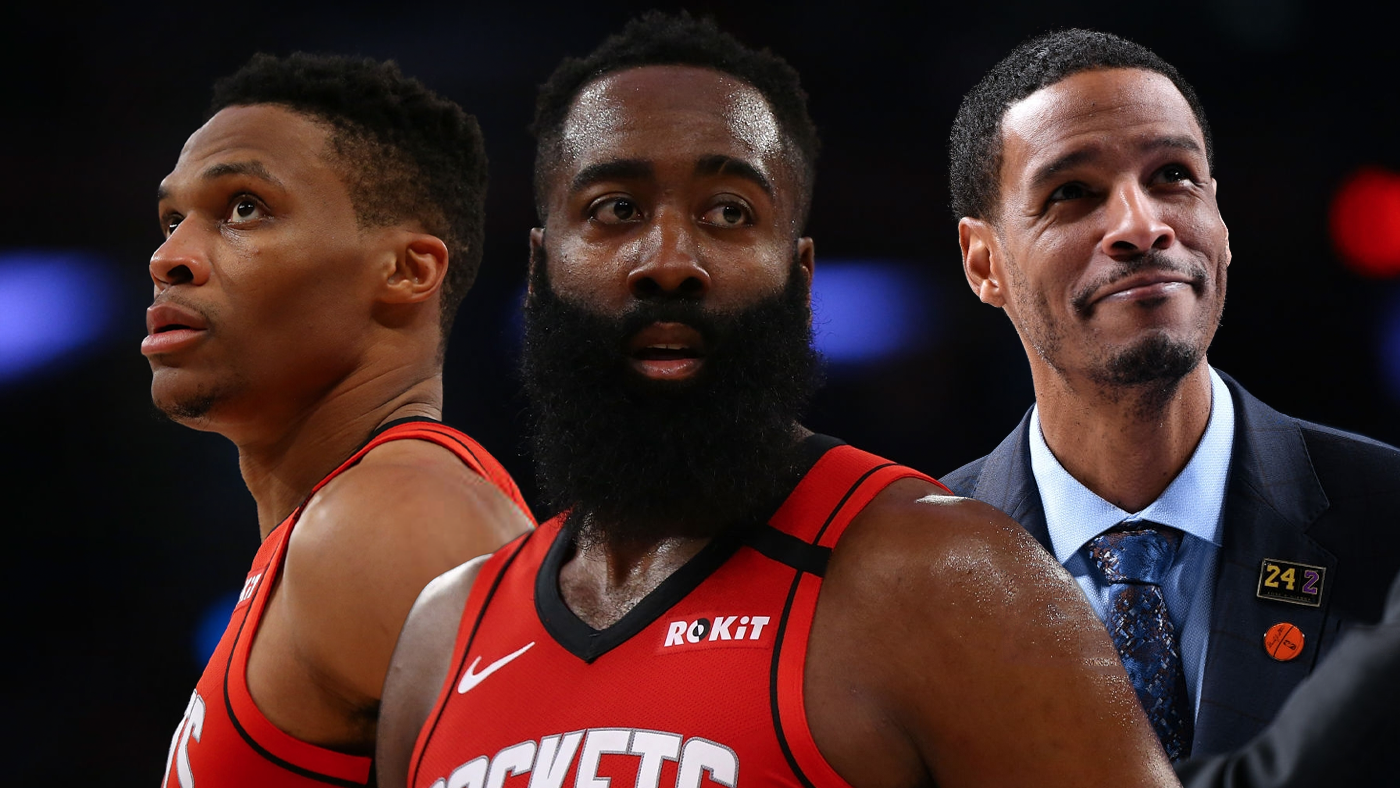 Rockets Russell Westbrook, James Harden, Stephen Salas, play