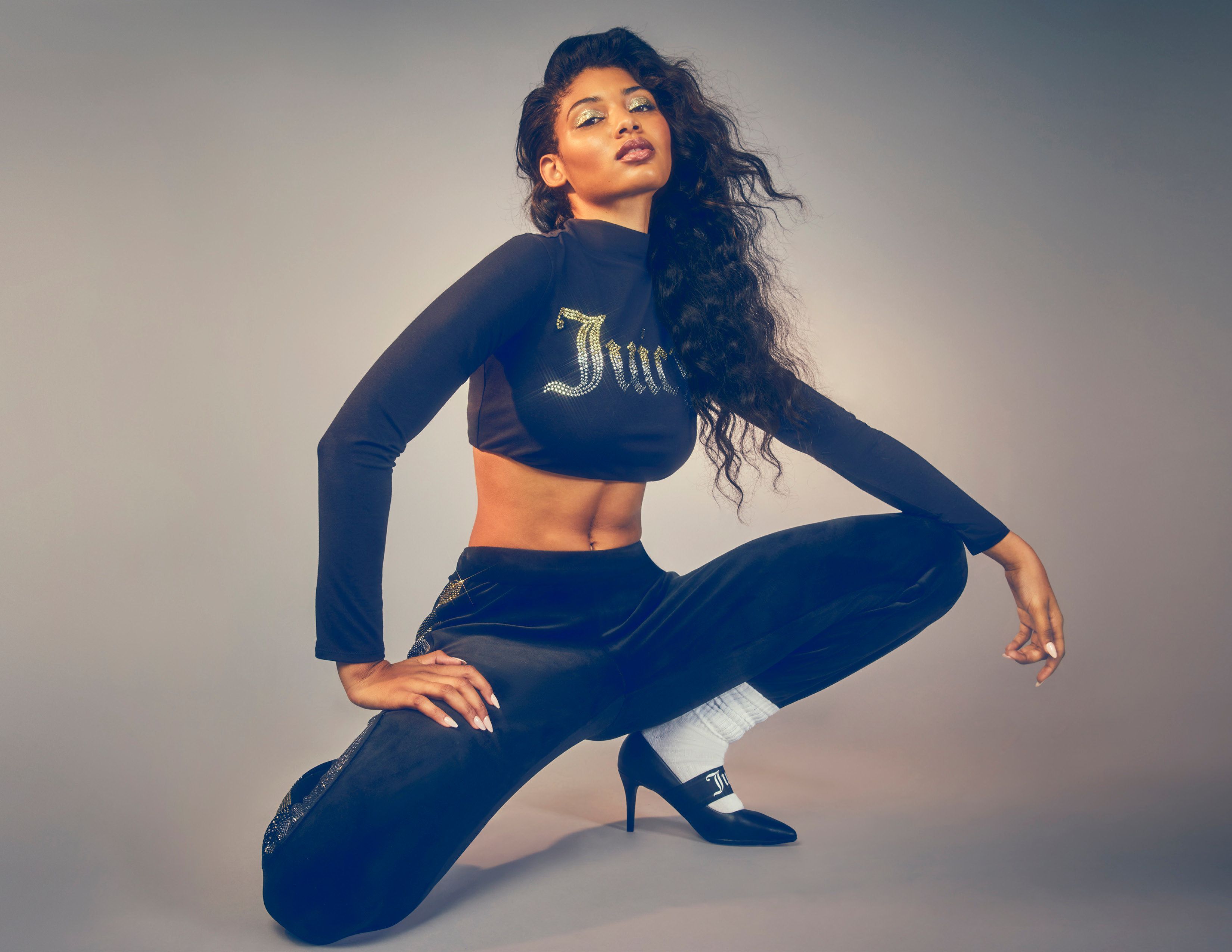 juicy couture tina velour track pants