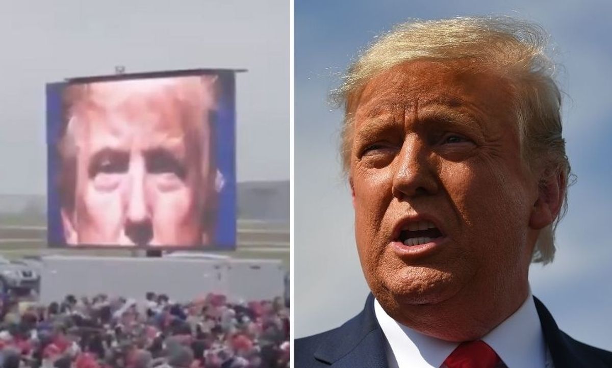 Trump Just Unveiled a New Disturbing Campaign Video at a Rally and, Yeah, Kim Jong Un Would Be Proud