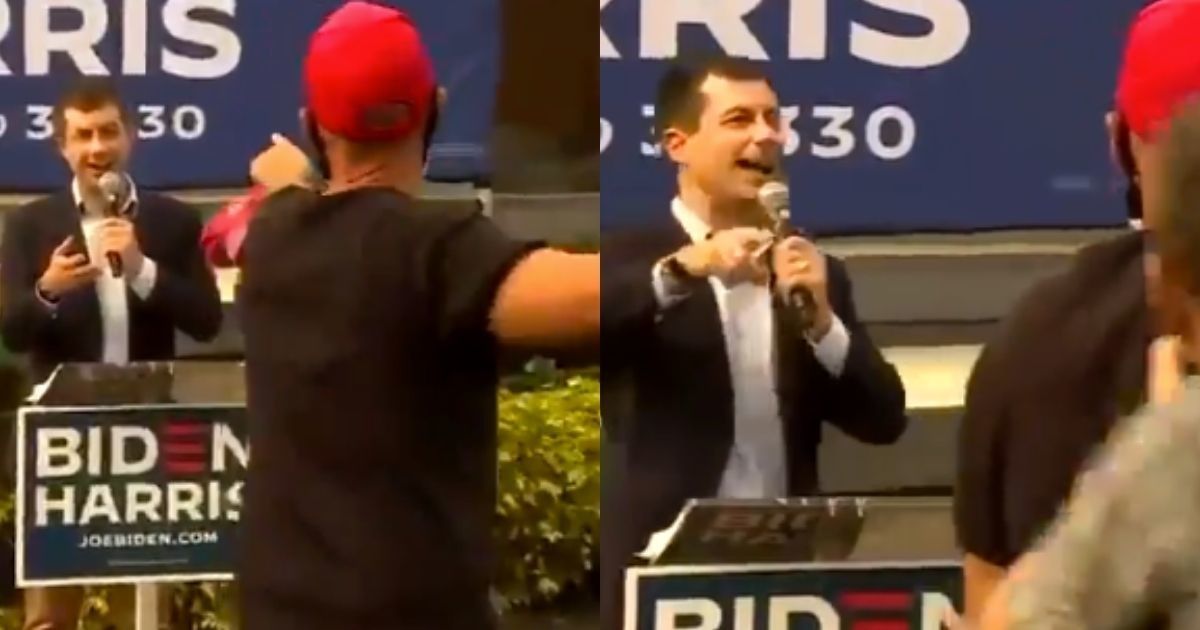 Pete Buttigieg Just Gave A Master Class On How To Deal With A MAGA Heckler At A Biden Rally