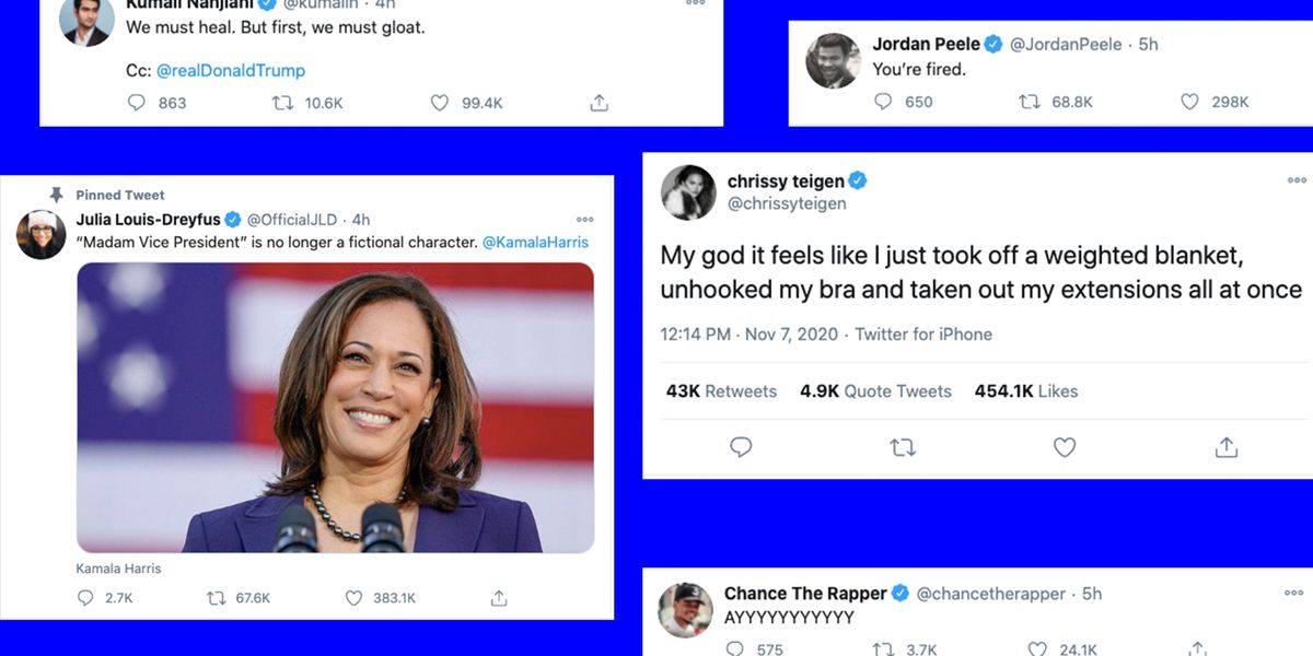 How Celebrities Are Celebrating the Biden-Harris Win