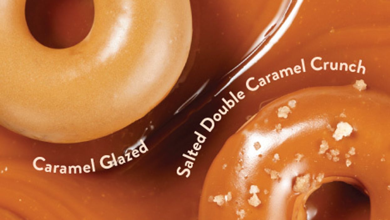 Krispy Kreme adds two caramel-glazed doughnuts to its menu for limited time