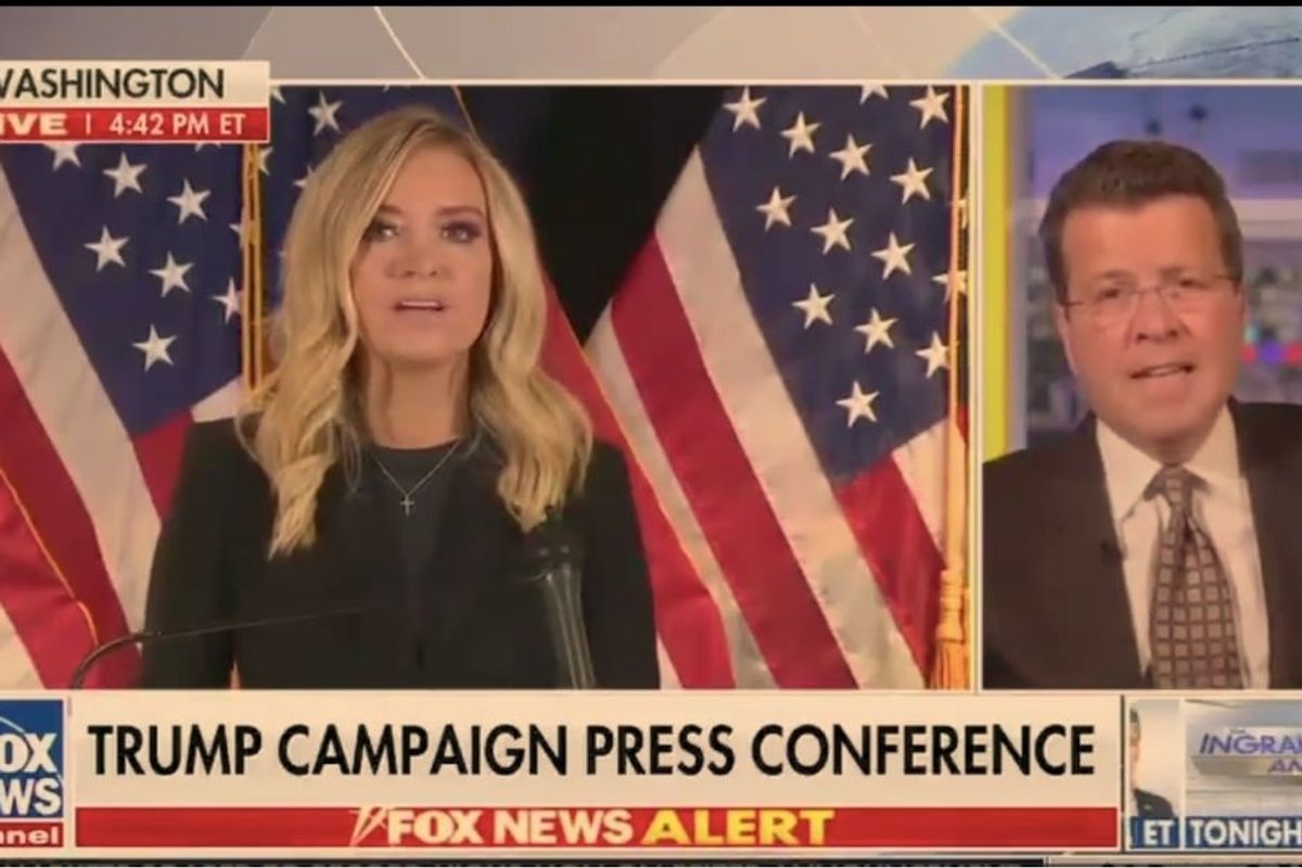 Fox News cut away from the White House press conference, saying 'Whoa...not so fast'
