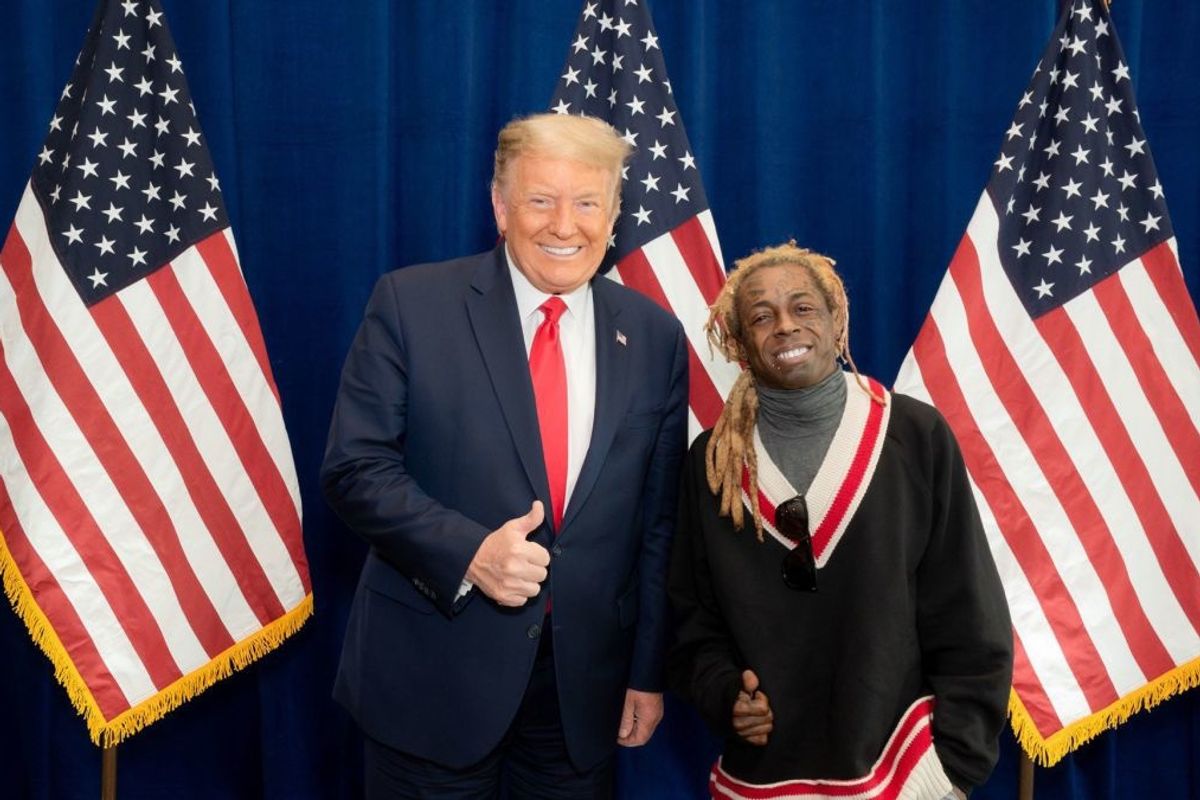 Donald Trump and Lil Wayne at The White House