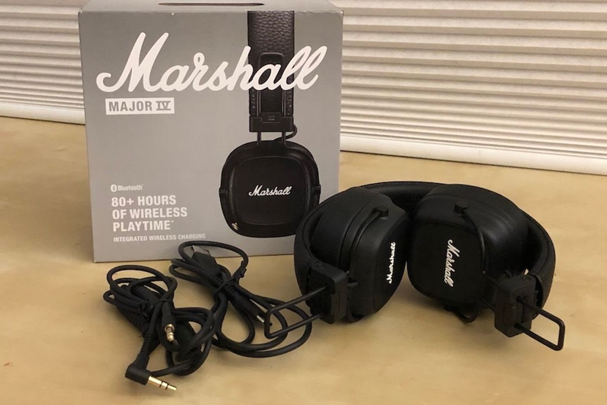 MARSHALL MAJOR IV HEADPHONES (MARSHALL HEADPHONES, ON-EAR HEADPHONES,  BLUETOOTH HEADPHONES, WIRELESS HEADPHONES)