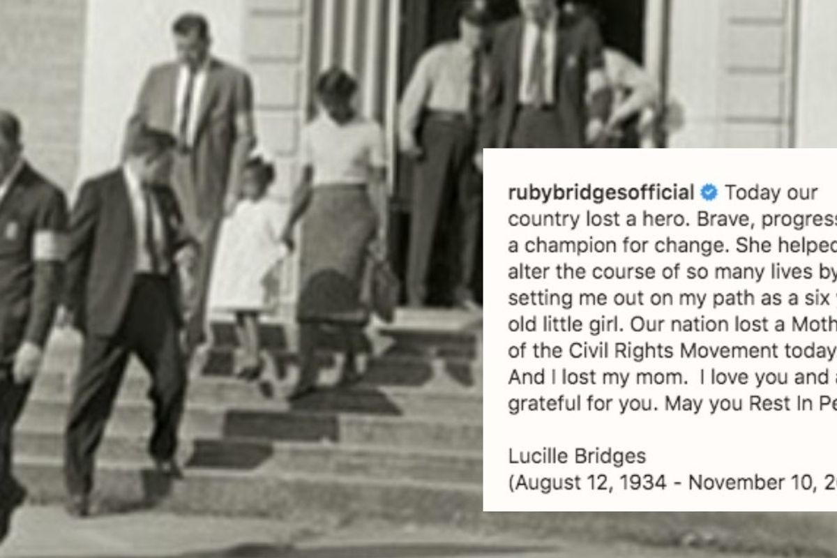Ruby Bridges' mother passes at age 86. As a mom, I am in awe of her strength and courage.