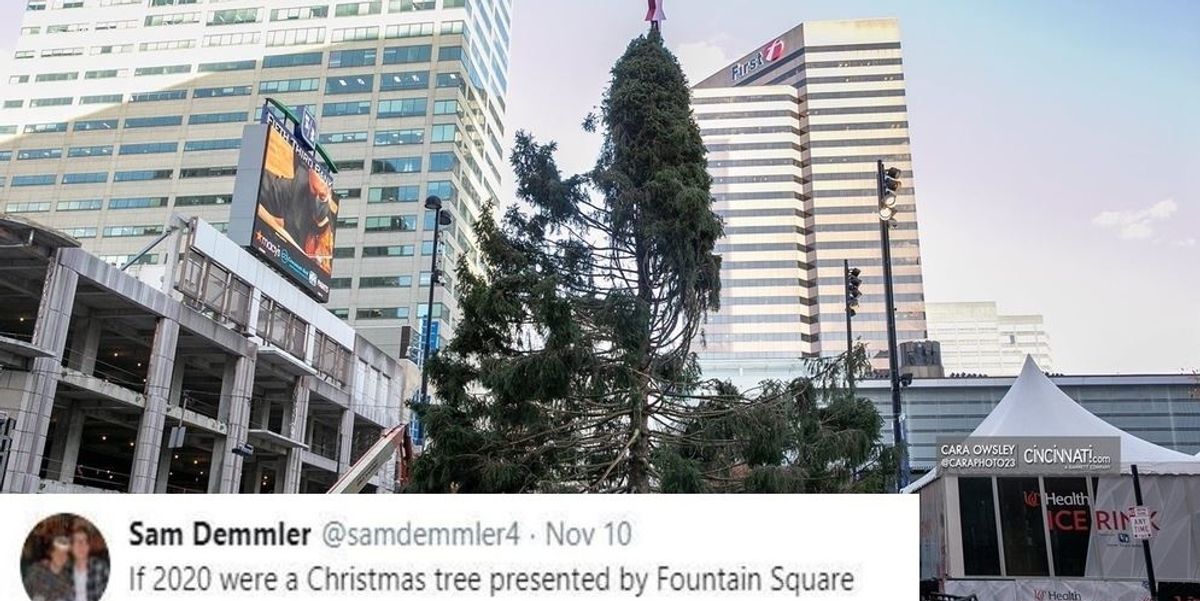 People Love This Misshapen Cincinnati Christmas Tree Because It's So 2020 - Upworthy