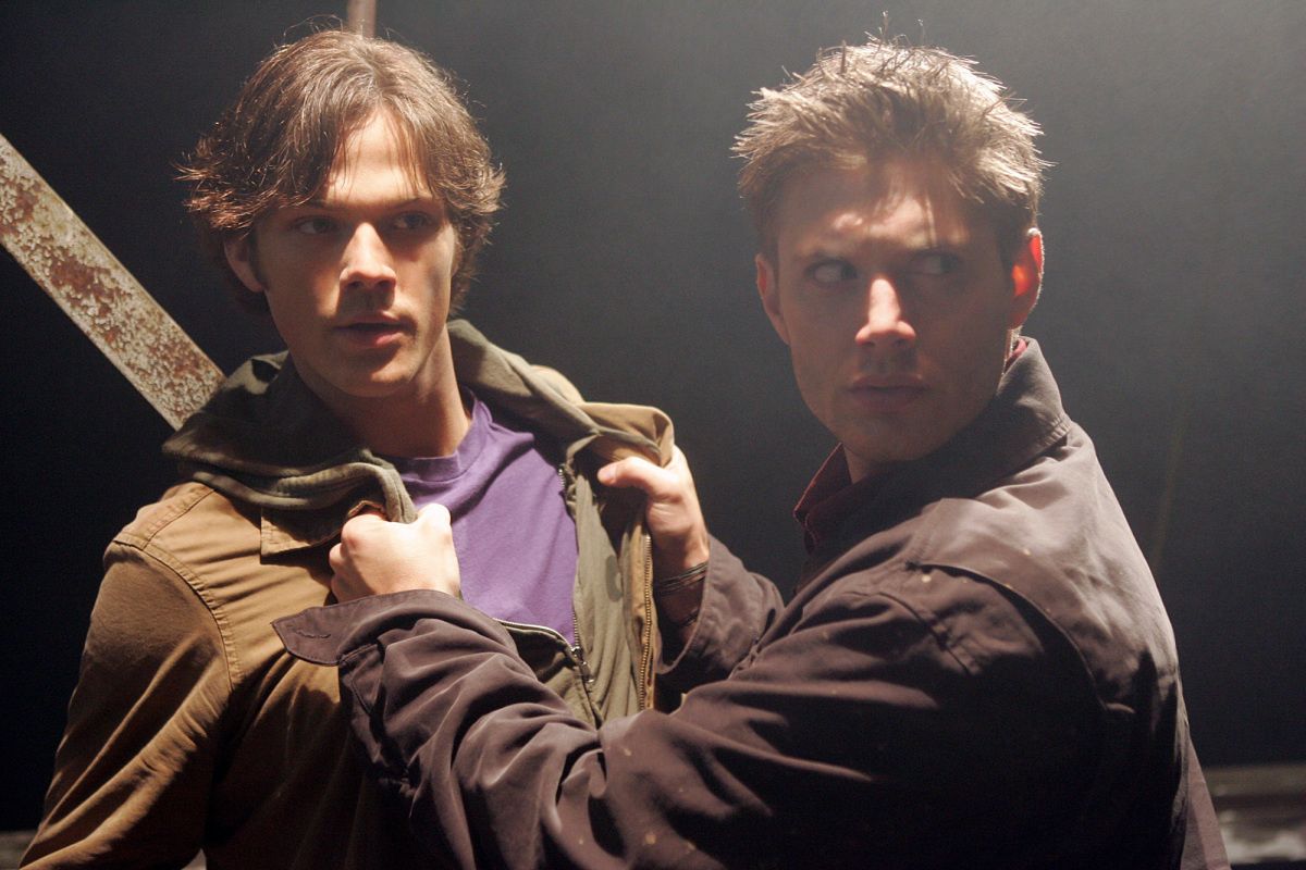 Dean grabs Sam by the collar