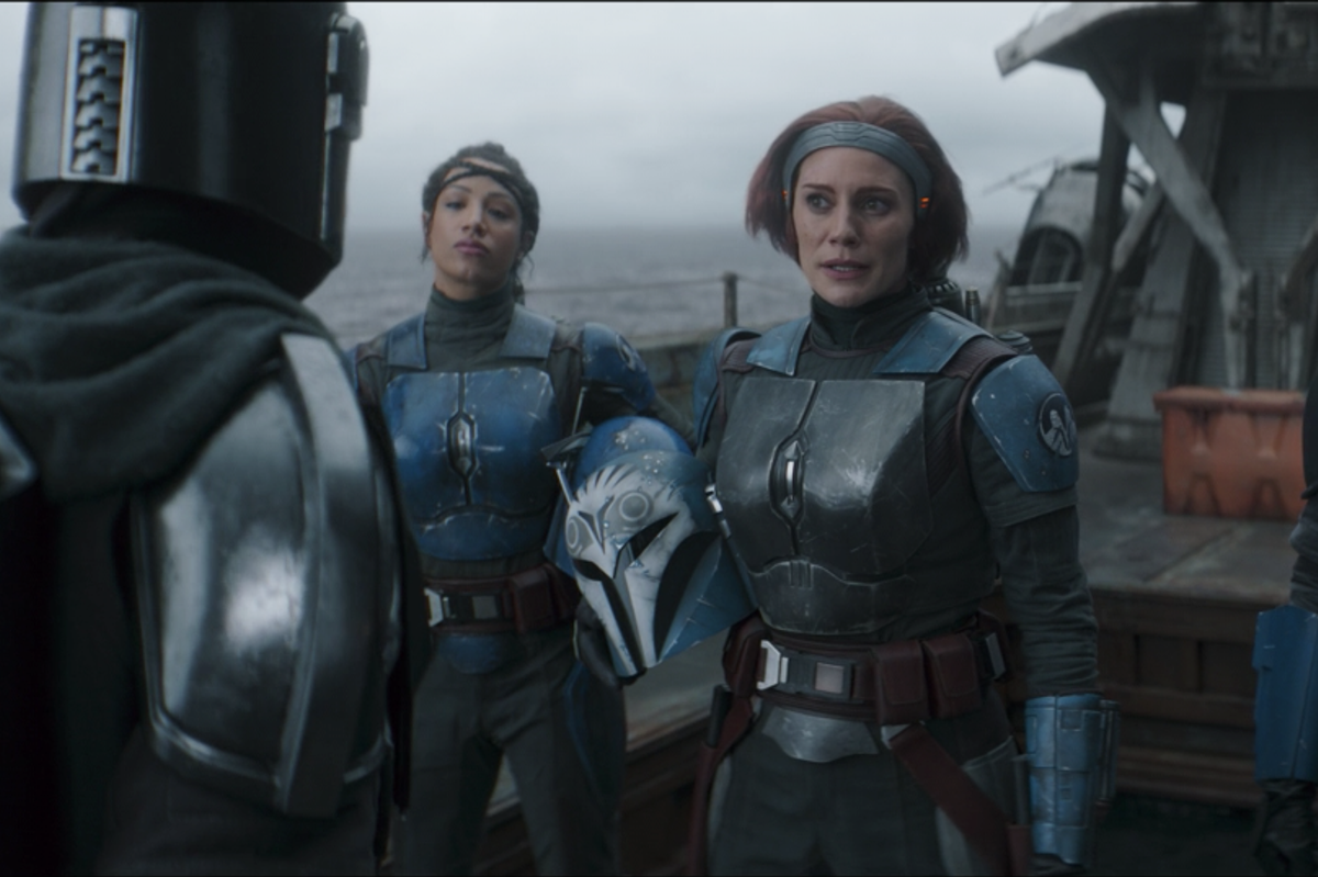 Bo-Katan (Katie Sackoff) and Koska Reeves (Sasha Banks), "The Mandalorian"