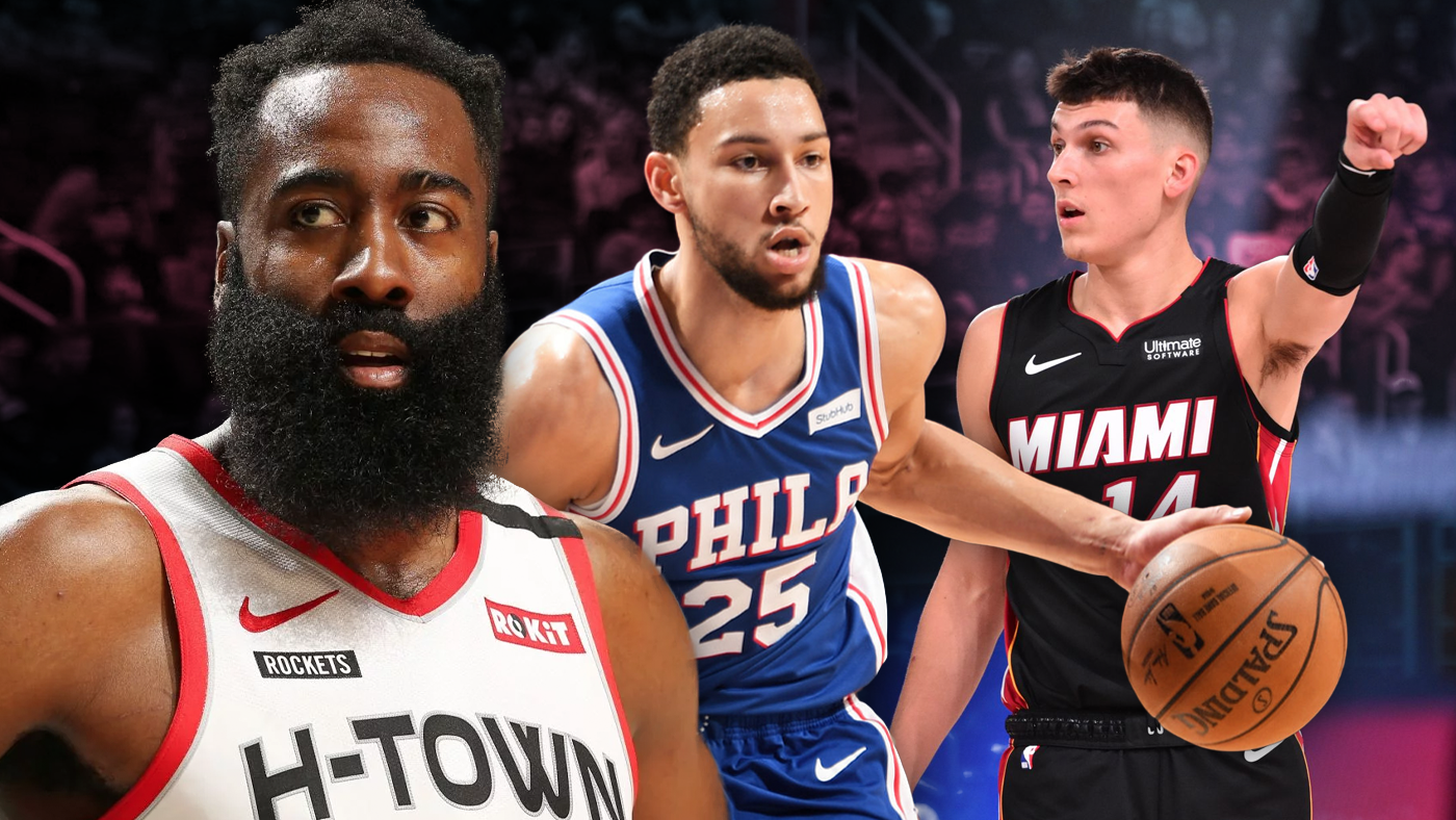 Rockets James Harden, Ben Simmons, Tyler Herro