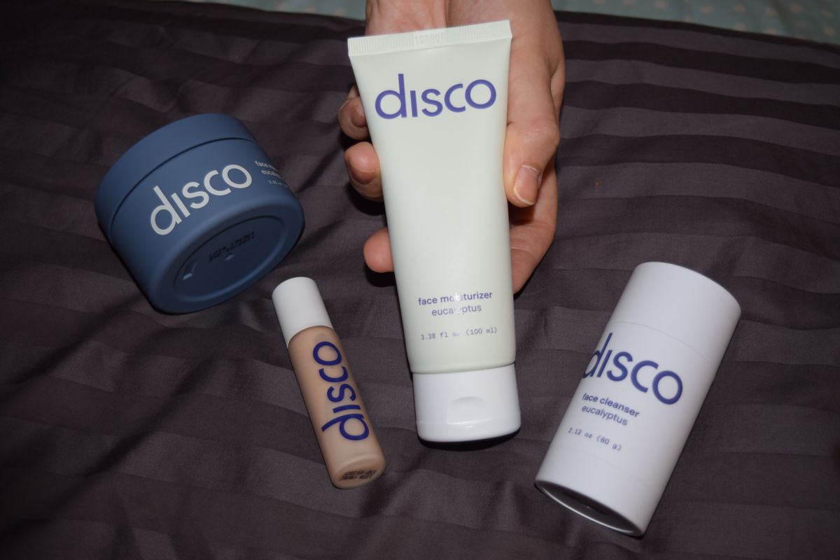 four disco skincare products 