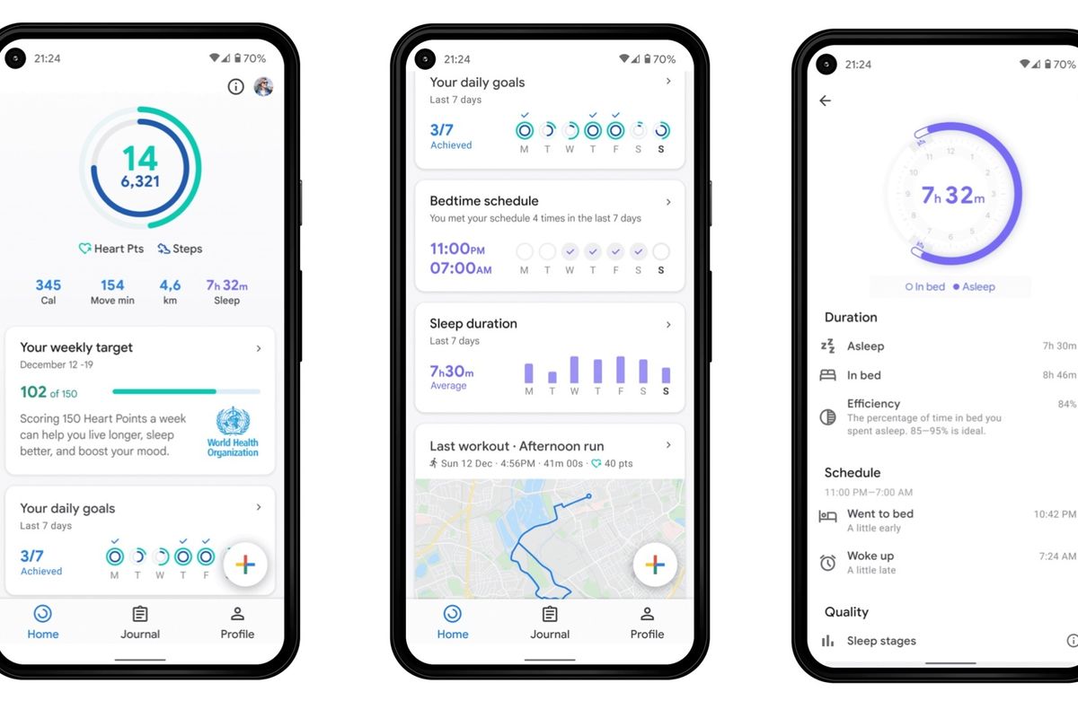 Updated Google Fit smartphone app