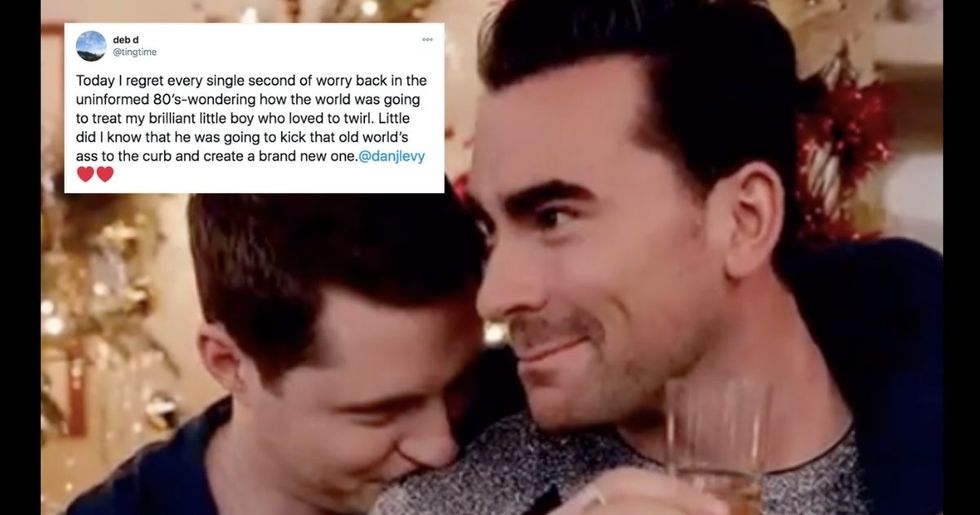 Dan Levy's mom shared a lovely note on worrying about her 'little boy who  loved to twirl' - Upworthy