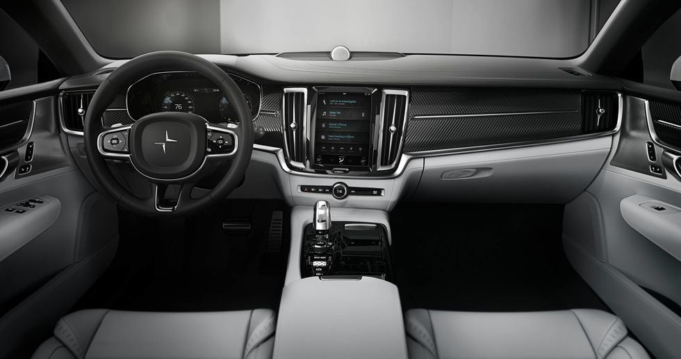 Interior and dashboard of the Polestar 1