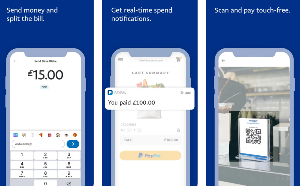 The PayPal app is free for iOS and Android