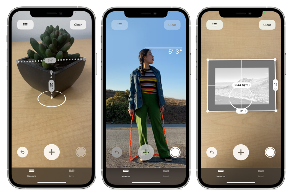Apple's own Measure app for iPhone
